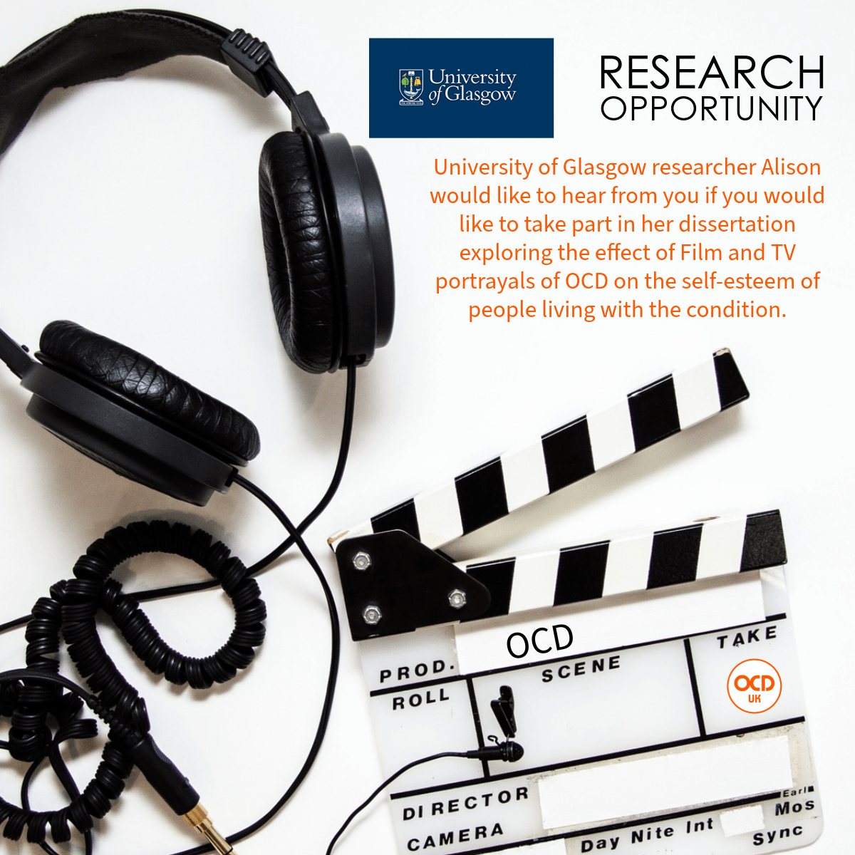 Featured image for “Research opportunity: “I’m a little bit OCD”: the effect of film and TV portrayals of OCD”